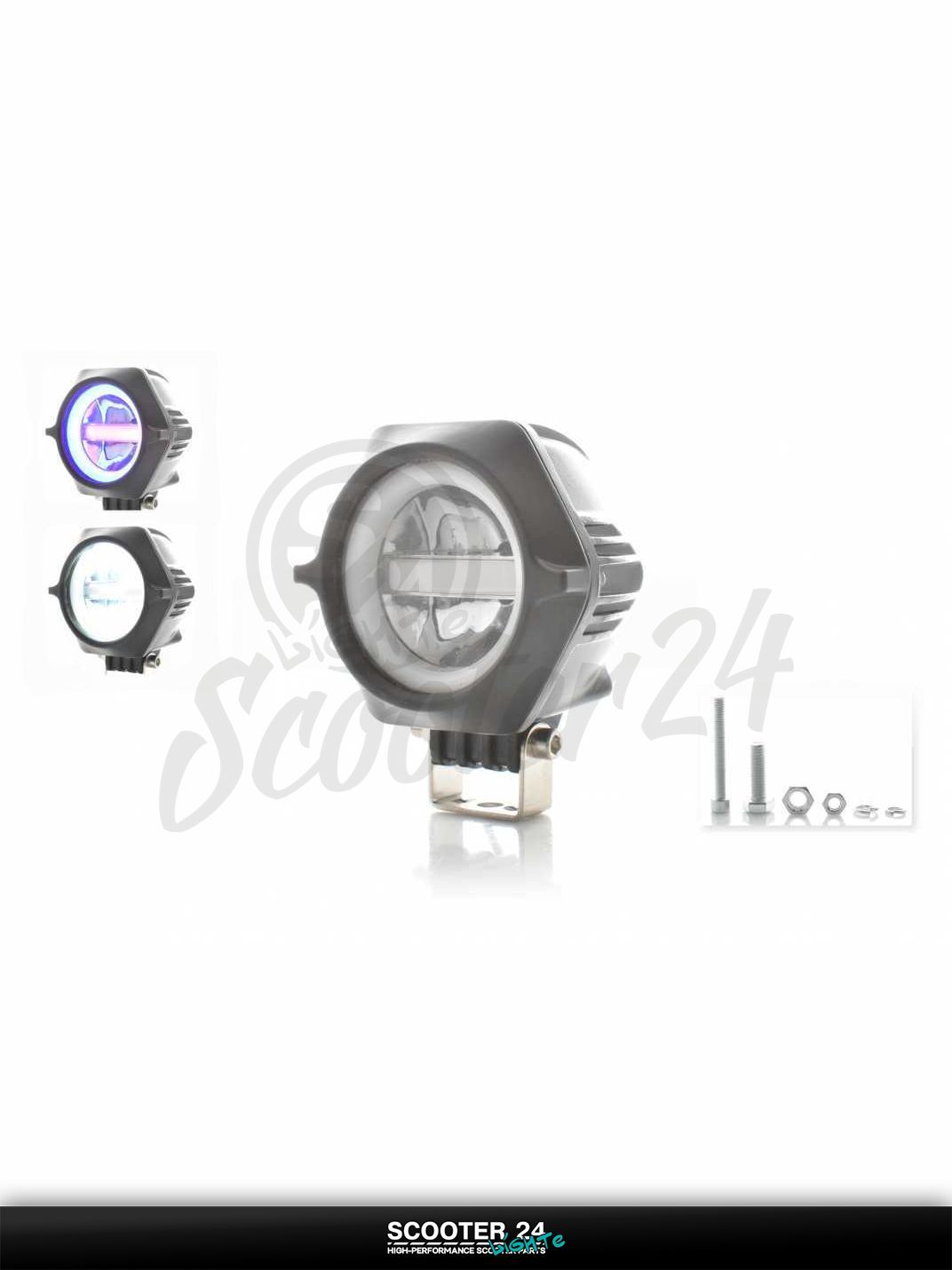 Фара дополнительная диодная на мотоцикл и другую мототехнику, шестиугольная 92 86, многорежимная #A01 6Z1