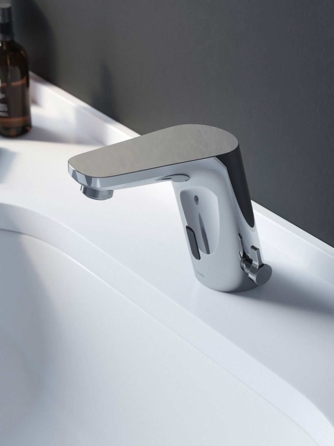 Фото товара на маркетплейсе ozon Сенсорный смеситель для раковины IDDIS, латунь, глянцевый хром, Pulse, PULSBS1i86