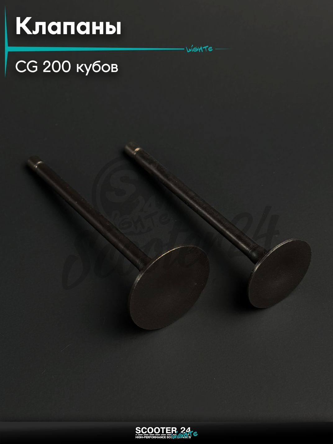 Клапаны на мопед и мотоцикл Omaks Motors Wind CG 200 кубов, L 91 мм