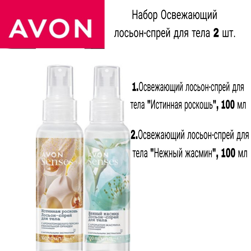 Avon/Освежающий лосьон-спрей мист для тела набор 2 шт. #1