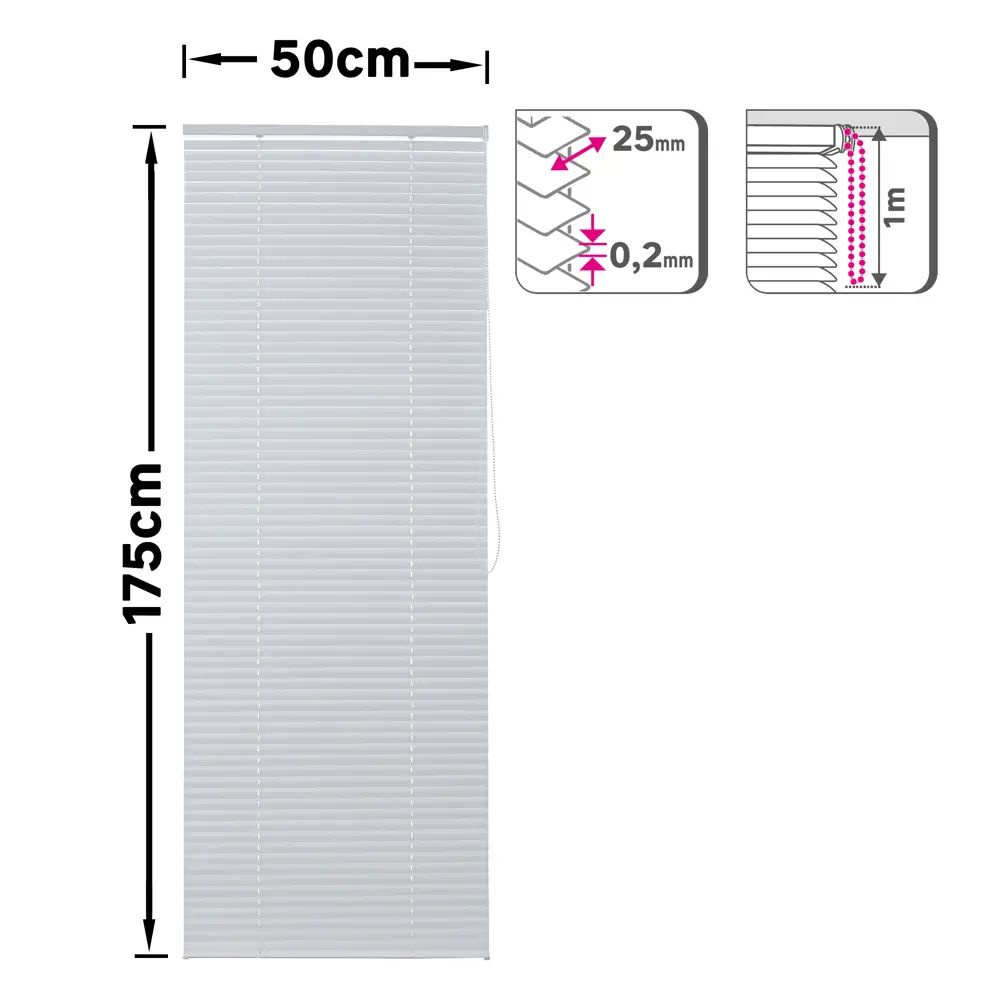 Жалюзи Epona 50x175 см алюминий цвет белый #1