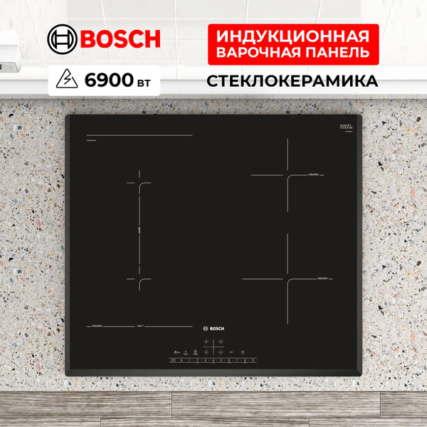 Варочная панель индукционная встраиваемая сенсорная из стеклокерамики ...