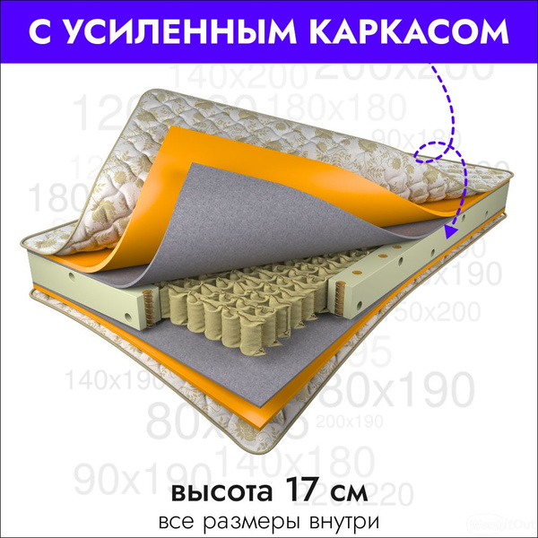 Матрас Matraspace Silvia Heavy-duty, Независимые пружины, 90 - купить ...