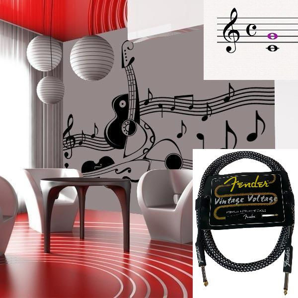 Кабель гитарный, Fender Vintage Voltage, 3м, черно-белый - купить с ...