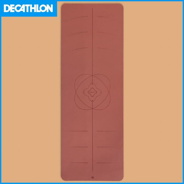 Коврик для фитнеса и йоги Декатлон (Decathlon), цвет коричневый, размер ...