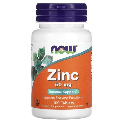 Now foods, Zinc Gluconate, Глюконат Цинка 50 мг, 100 таблеток купить на ...
