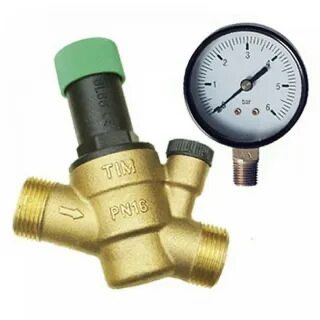 Редуктор давления TIM 1/2ВР x 3/4НР BL6823A с манометром ( регулятор ...