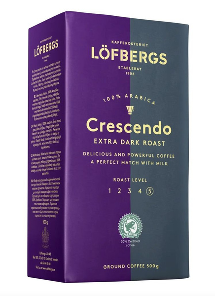 Кофе молотый Lofbergs Crescendo 500 г. Крепость 4 - купить с доставкой ...