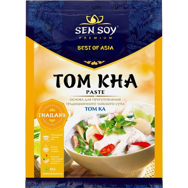 Основа для супа Tom Kha, Sen Soy, 5 шт. по 80 г. - купить с доставкой ...