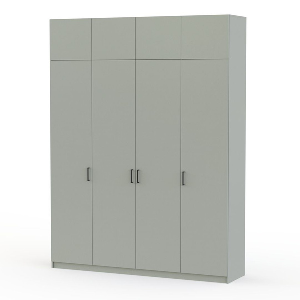 Шкаф распашной BestMebel Распашной Шкаф Для Одежды Лео 6 BMS_Платина ...