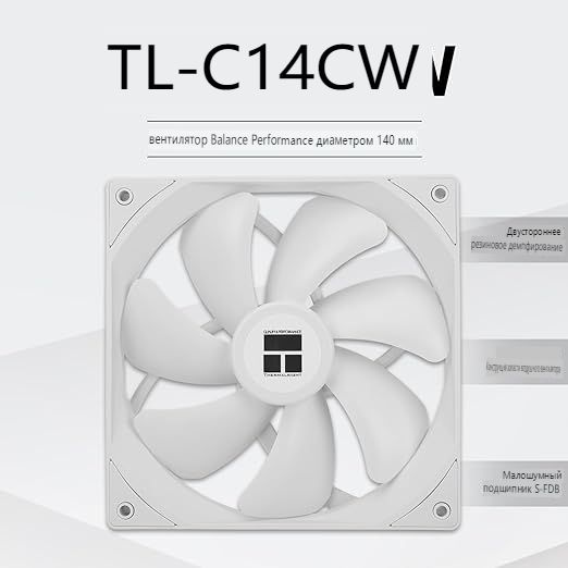 Вентилятор/кулер для корпуса ПК/компьютера Thermalright TL-C14CW Тихий ...