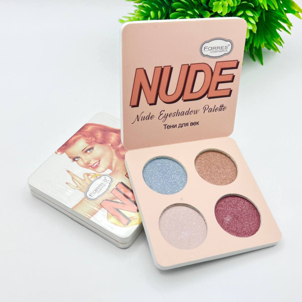 Nude палетка теней для век, 4 цвета, оттенок 3 - купить с доставкой по ...