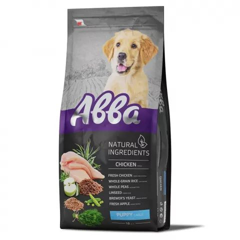 Aвва Natural Ingredients Сухой корм для щенков крупных пород, с курицей ...