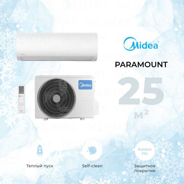 Настенный кондиционер Midea Paramount MSAG1-09HRN1-I/MSAG1-09HRN1-O ...