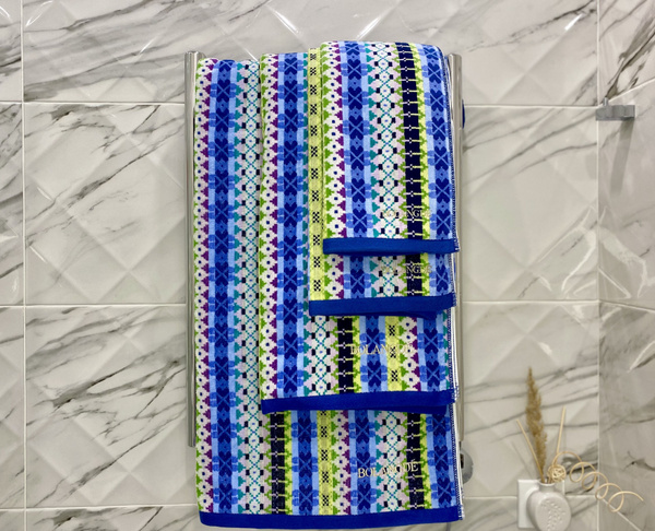 Полотенце для ванной Bolangde Снежинка Велюр натуральный 70x140 см, 1 ...