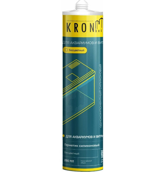 Силиконовый Герметик KRONbuild, Для сантехники, прозрачный - купить по ...