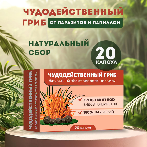 Антипаразитарный комплекс Чудодейственный гриб 20 капсул - купить с ...
