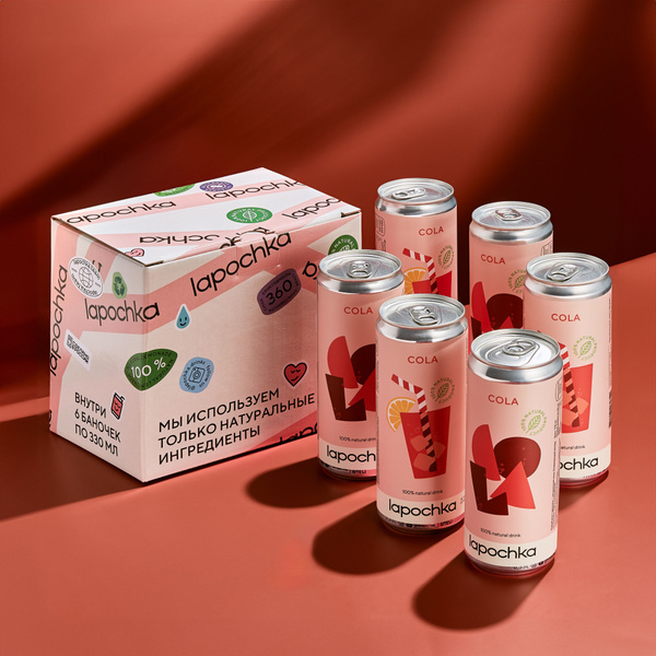Натуральная кола LAPOCHKA Cola 6 x 0,33 л - купить с доставкой по ...