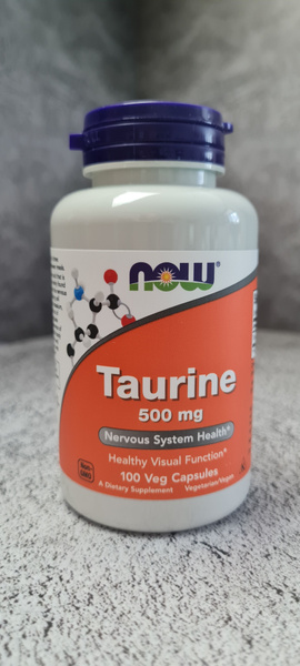 Now Foods Taurine Doppia Forza 1.000mg 100 Capsule vegan Testato in Laborat