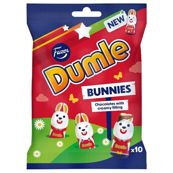 Пасхальные шоколадные кролики Fazer Dumle Bunnies с начинкой (Пасха ...