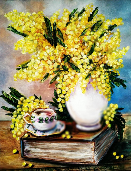 Картина "Весеннее настроение" 35х40,оргалит/масло - купить по низкой ...