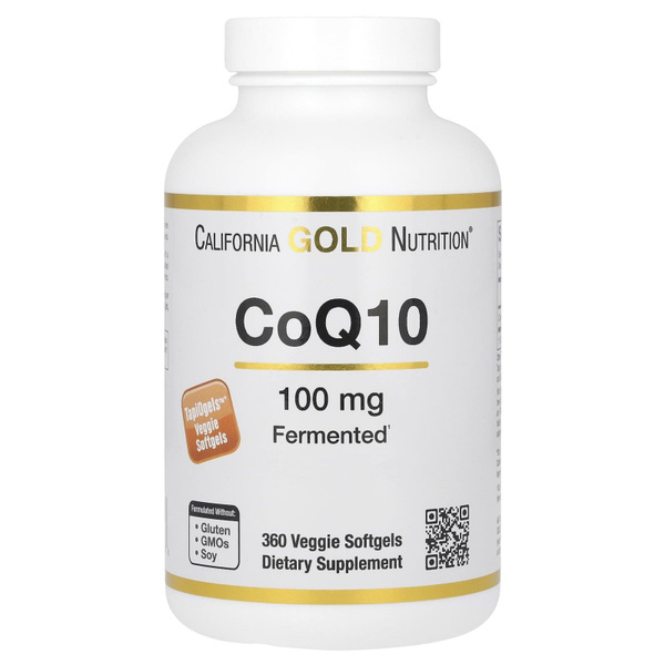 California Gold Nutrition, коэнзим Q10, 100 мг, 360 растительных капсул ...