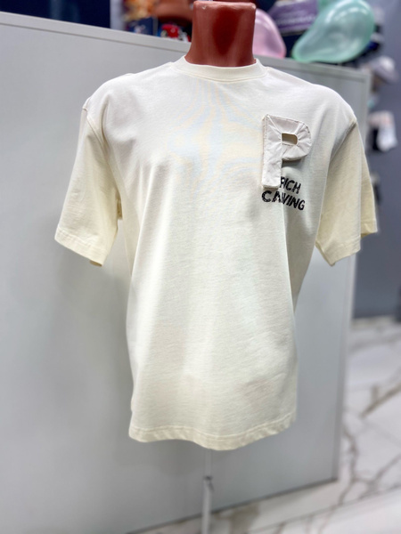 Футболка Giovanni Vittori, размер 52, цвет молочный, 100% COTTON ...