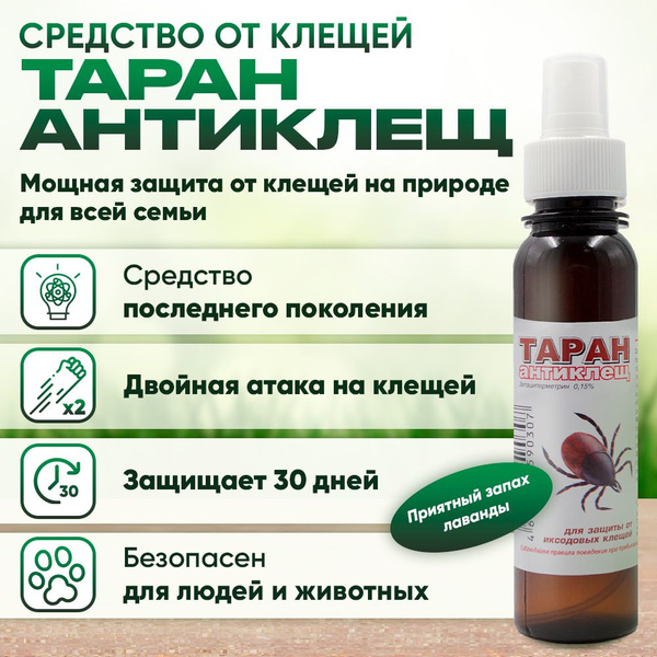 Средство от клещей на одежду для людей Таран Антиклещ купить на OZON по ...