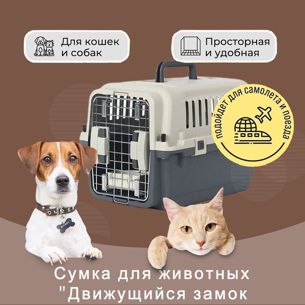 Пластиковые ящики для перевозки собак и кошек серии XDPC 60x39x39см ...
