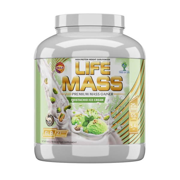 Гейнер Tree of Life Life Mass 2730 г, вкус: фисташковое мороженое ...