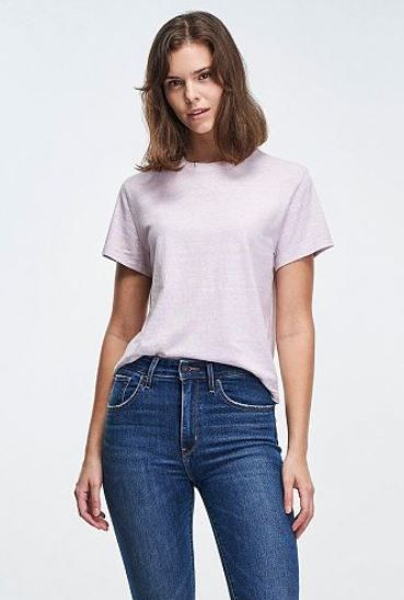 Футболка Levi's, размер 46, цвет сиреневый меланж, 100% хлопок - купить ...