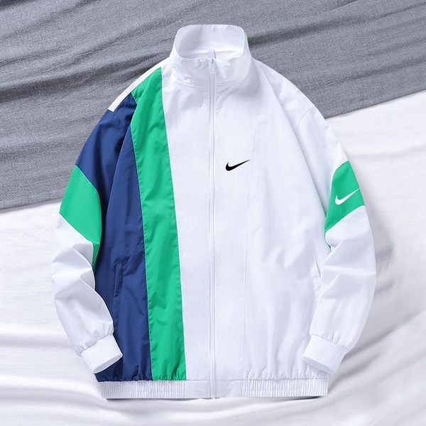 Плащ Мужской, Женский Nike белый, светло-зеленый Длинный пиджачный ...