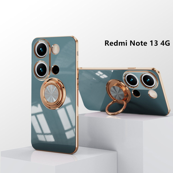 Гальванический чехол для Xiaomi Redmi Note 13 4G с Кольцо Держатель ...