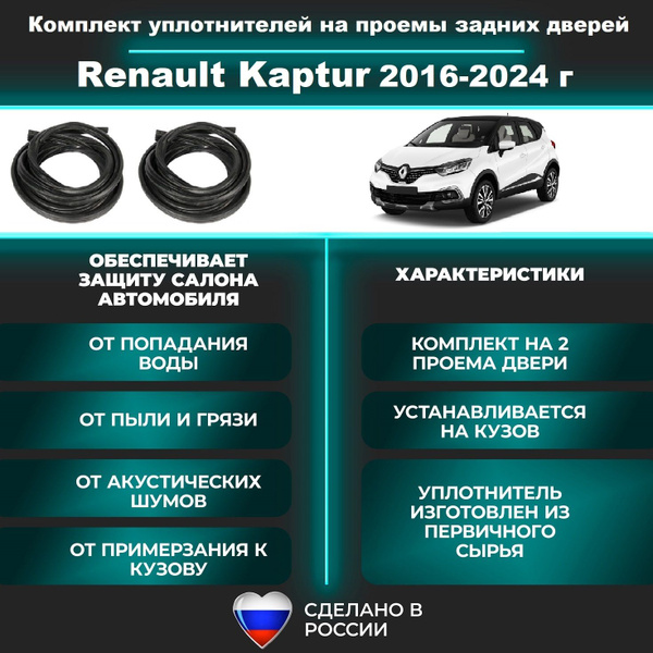 Комплект уплотнителей проема задних дверей Renault Kaptur 2016-2024 год ...
