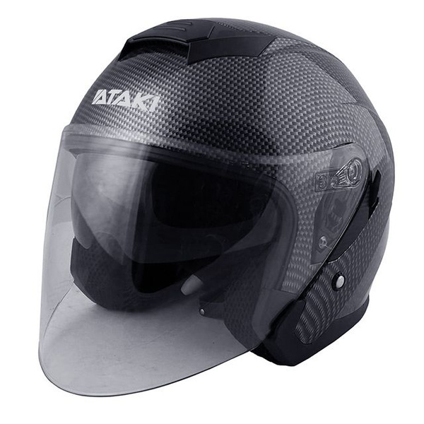 Открытый мотошлем с большим визором ATAKI JK526 Carbon S(55-56 ...