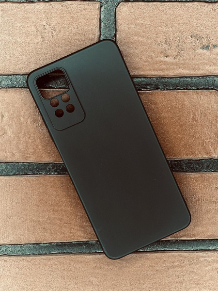 Чехол силиконовый черный матовый на Xiaomi Redmi Note 11 pro / 12 pro ...