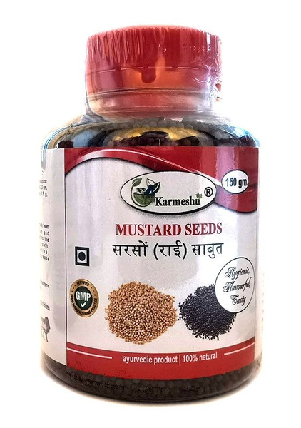MUSTARD SEEDS, Karmeshu (ГОРЧИЦА КОРИЧНЕВАЯ ЦЕЛАЯ, Кармешу), 150 г ...