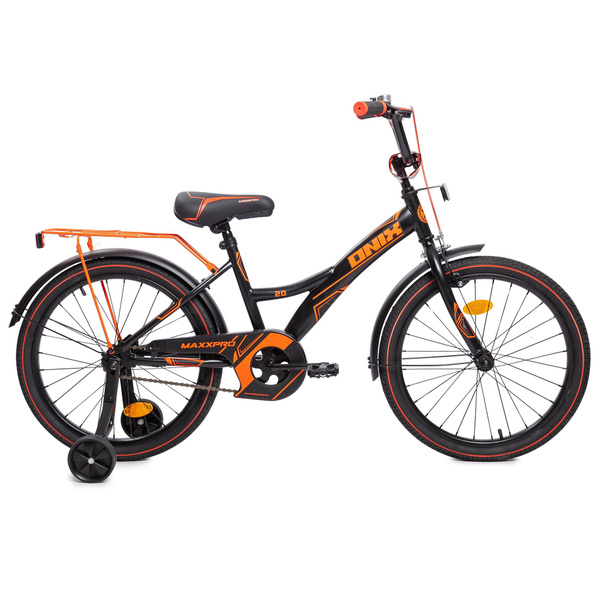 Детский велосипед MaxxPro - Onix 20 (2024) Черный / Оранжевый (N20-1 ...