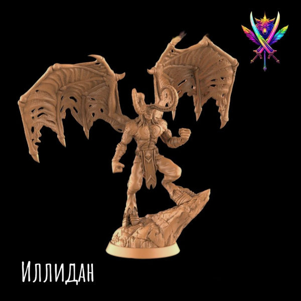 Миниатюра для настольных игр днд Иллидан Варкрафт 70 мм dnd - купить с ...