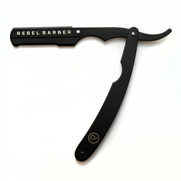 REBEL BARBER Protector Black Razor Опасная бритва с защитой и сменным ...