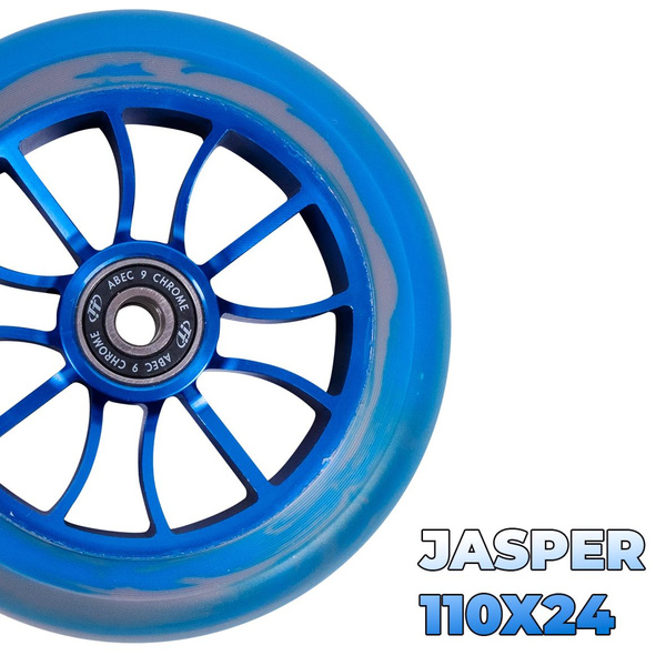 Характеристики Колесо для трюкового самоката Jasper, 110х24мм, blue ...