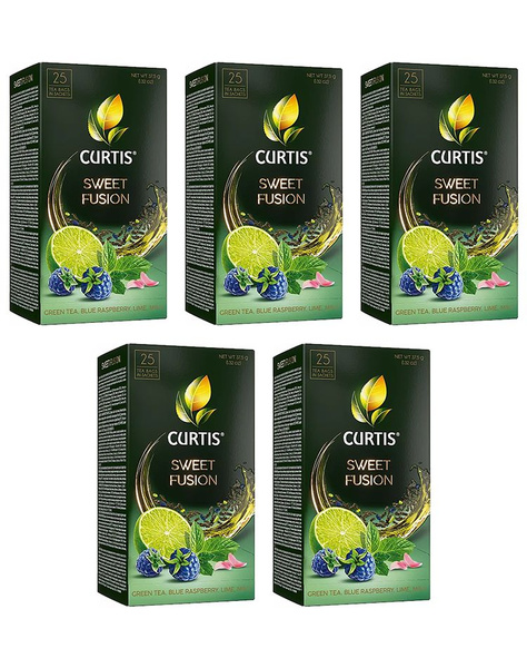 Чай зелёный Curtis Sweet Fusion, 1.5 гр x 25 пакетиков, 5 уп - купить с ...