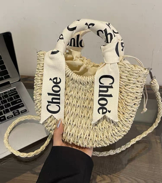 Сумка женская chloe плетеная бежевая из джута кросс боди - купить с ...