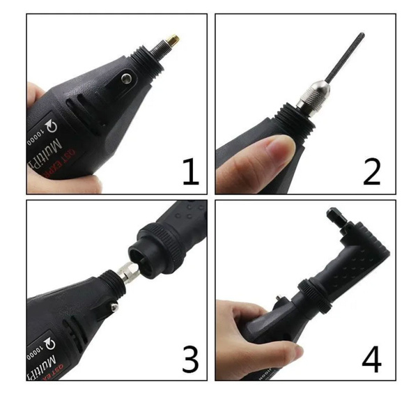 Угловая насадка на гравер под 90 градусов/Подходит на Dremel 4000 3000 ...
