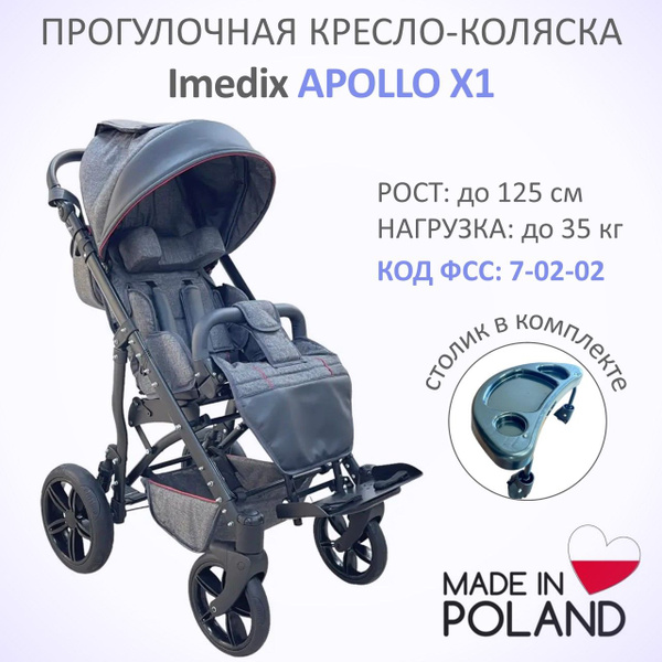 Кресло-коляска для детей с ДЦП Imedix APOLLO X1 прогулочная для детей ...