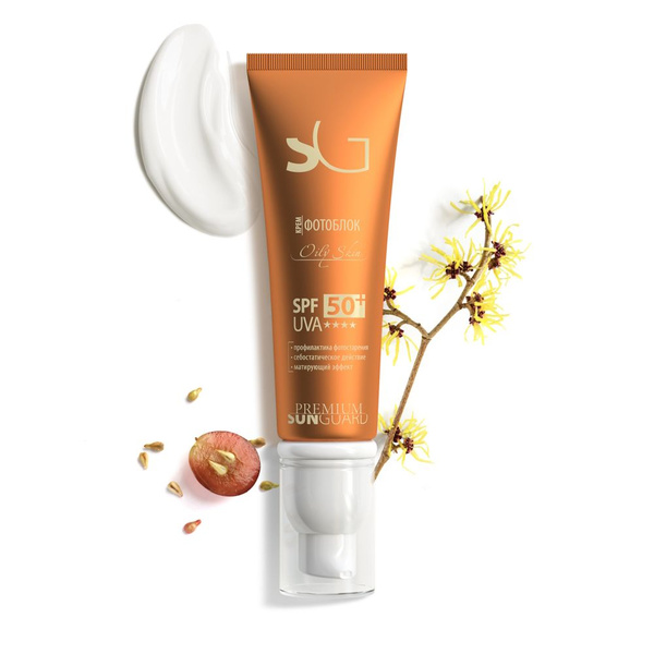 PREMIUM Крем солнцезащитный для жирной кожи лица Фотоблок SPF 50, 50 мл ...