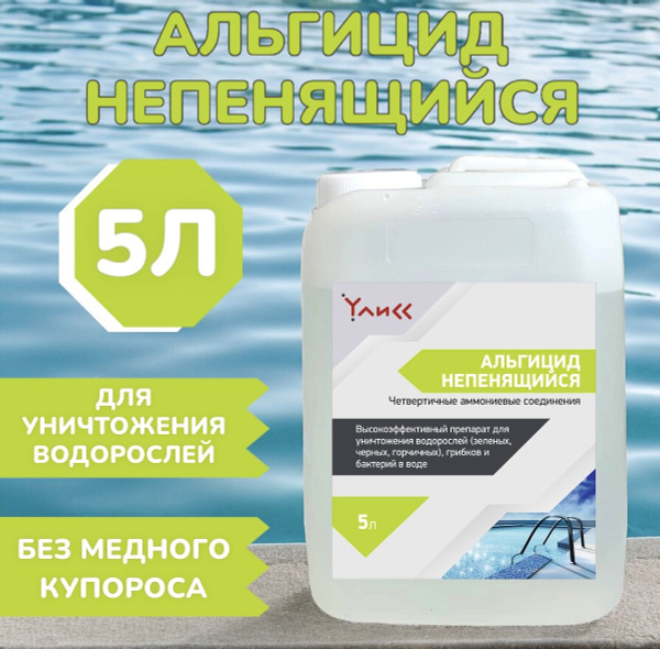 Альгицид непенящийся для бассейна 5л. купить на OZON по низкой цене ...