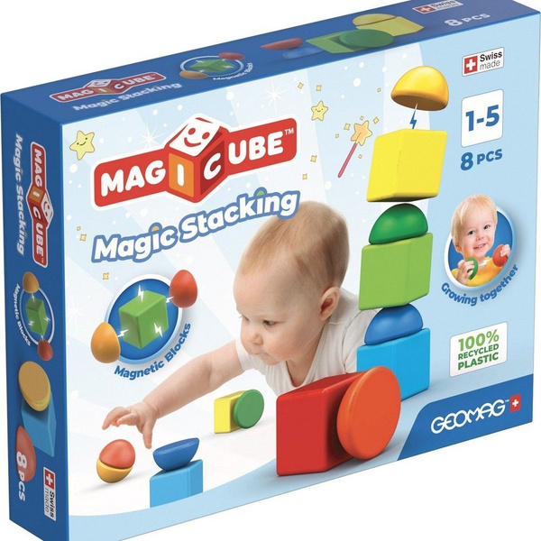 Конструктор Geomag Магнитные кубики, волшебные комбинации, 8 эл ...