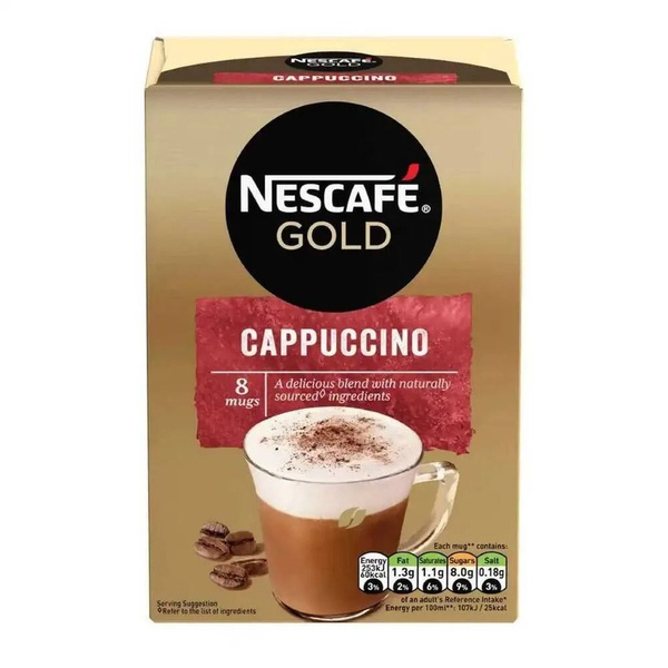 Кофе в пакетиках Nescafe Gold Cappuccino 8*15,5 г - купить с доставкой ...