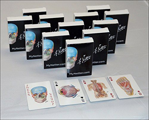 Netter Playing Cards: Netter's Anatomy Art Cards Box of 12 Decks ...